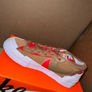 Sand/Red Nike Size 5.5y